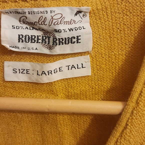 ARNOLD PALMER BY ROBERT BRUCE ALPACA/WOOL CARDIGAN - 1960S - Picture 4 of 4